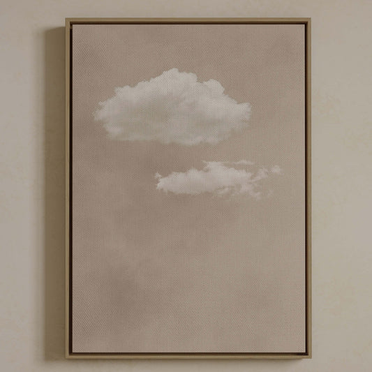 A Cloudy Sky Framed Canvas Duo - Neutral - AureousHome