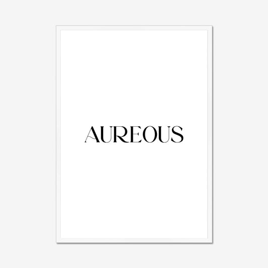 A1 White Wooden Frame - AureousHome