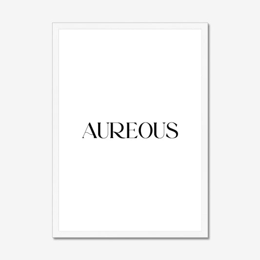 A2 White Wooden Frame - AureousHome