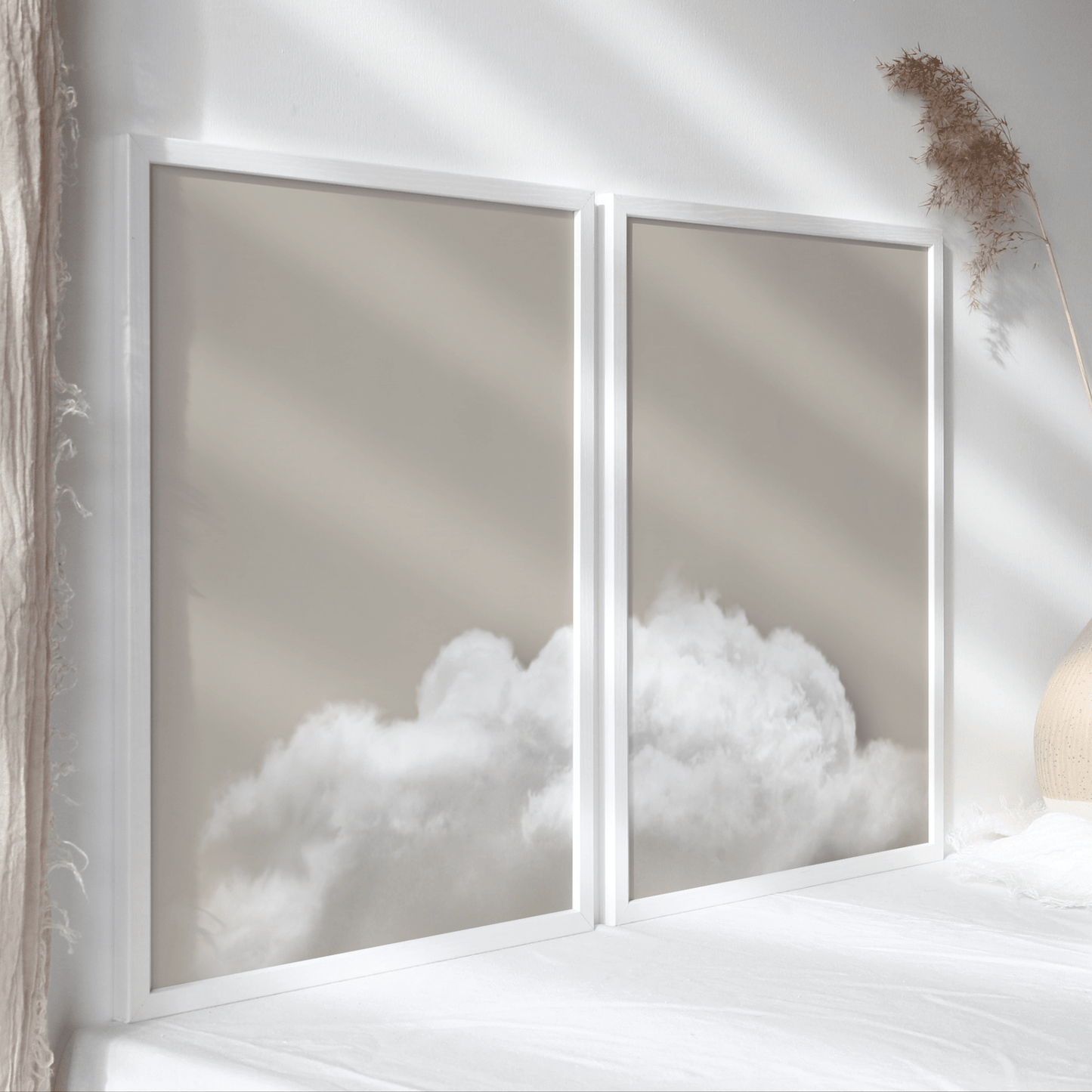 Above The Clouds Duo - Beige - AureousHome