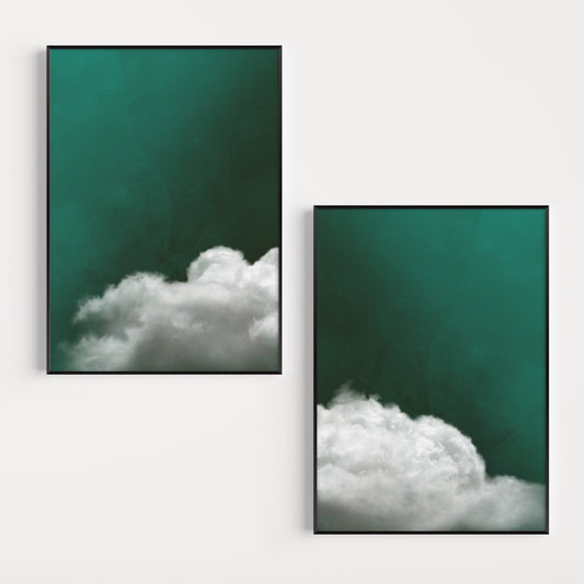 Above The Clouds Duo - Emerald - AureousHome