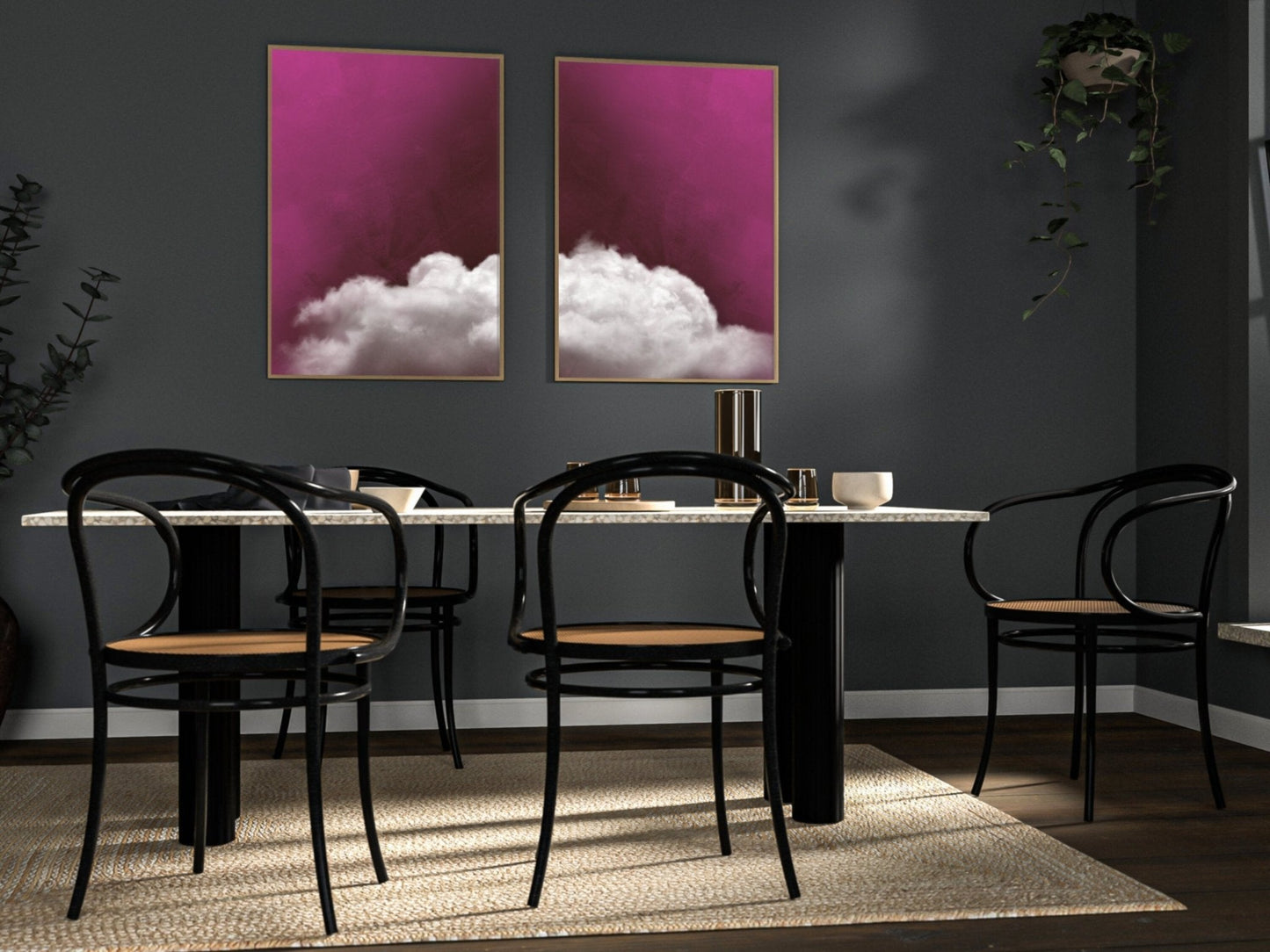 Above The Clouds Duo - Pink - AureousHome