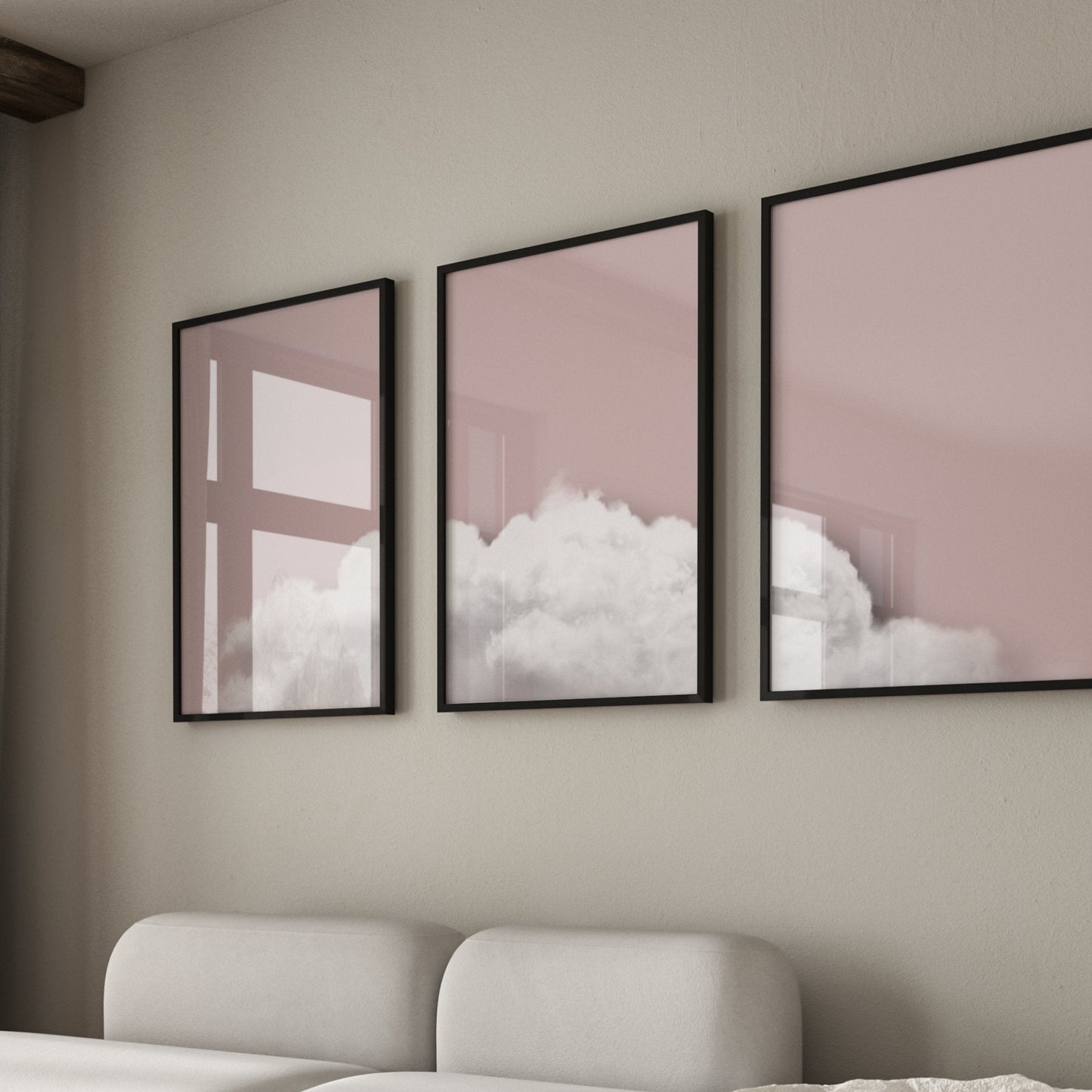 Above The Clouds Trio - Blush - AureousHome