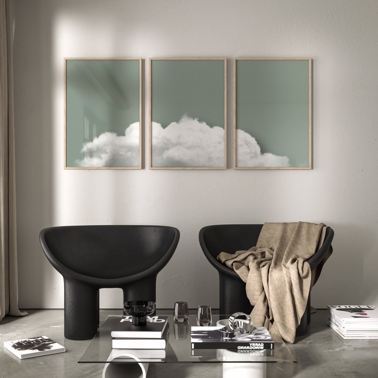 Above The Clouds Trio - Sage - AureousHome
