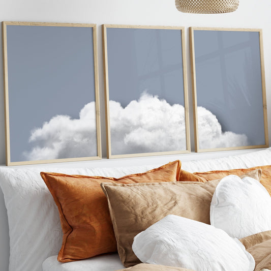 Above The Clouds Trio - Sky Blue - AureousHome