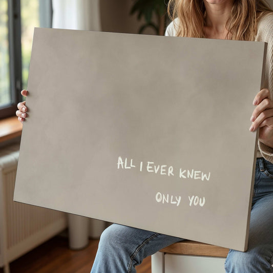 All I Ever Knew Only You Framed Canvas - Neutral / Horizontal - AureousHome