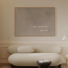 All I Ever Knew Only You Framed Canvas - Neutral / Horizontal