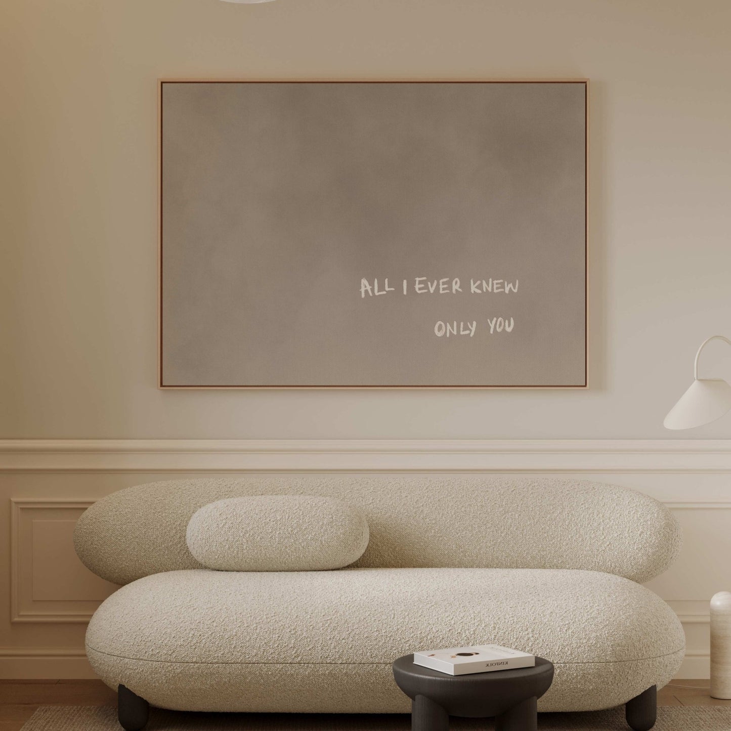 All I Ever Knew Only You Framed Canvas - Neutral / Horizontal - AureousHome