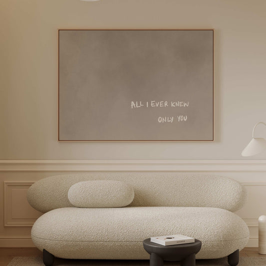 All I Ever Knew Only You Framed Canvas - Neutral / Horizontal - AureousHome