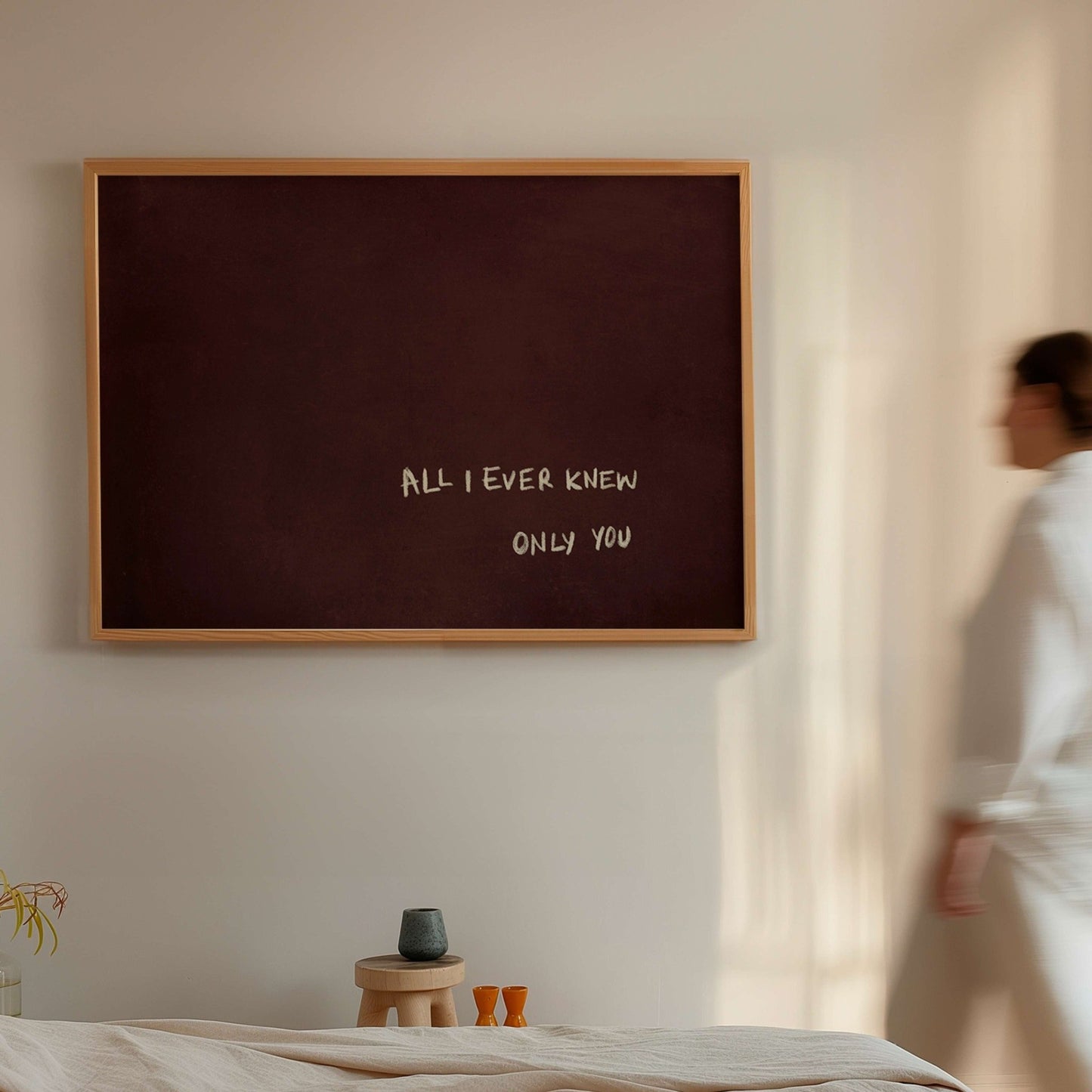 All I Ever Knew, Only You - Horizontal / Burgundy - AureousHome