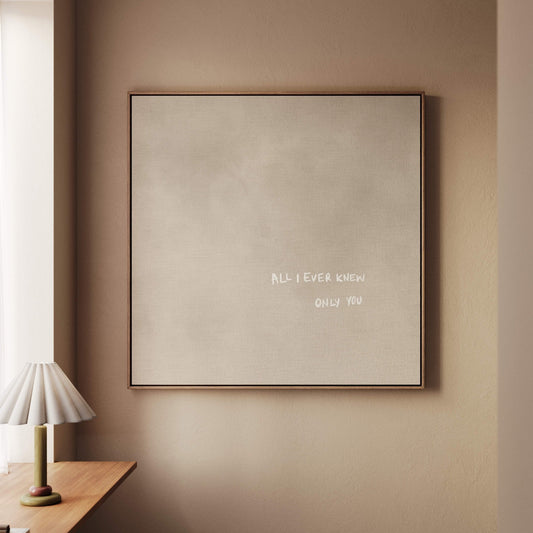 All I Ever Knew Square Framed Canvas - Neutral - AureousHome