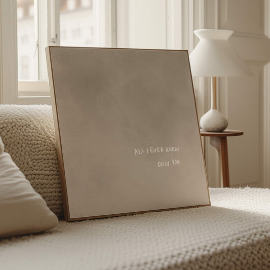 All I Ever Knew Square Framed Canvas - Neutral - AureousHome
