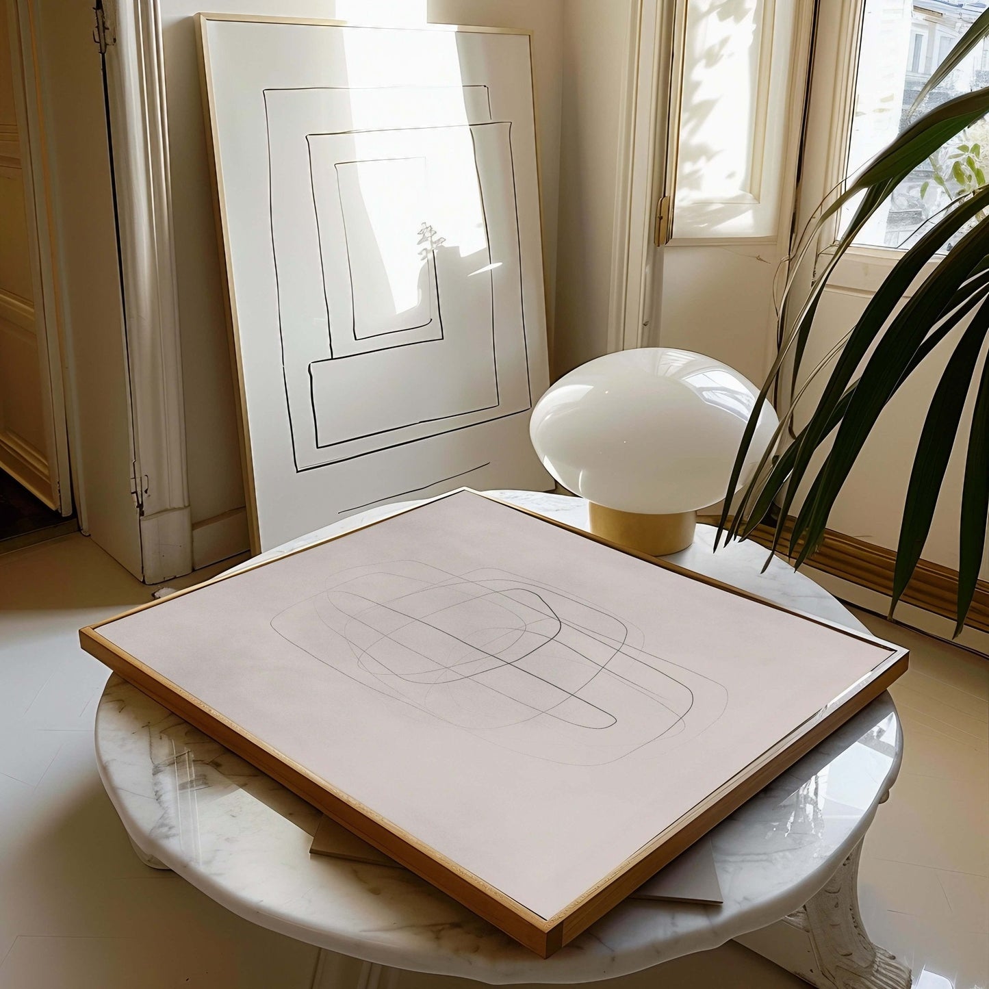 Art of Lines Canvas - Square - AureousHome