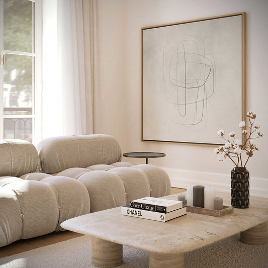 Art of Lines Canvas - Square - AureousHome