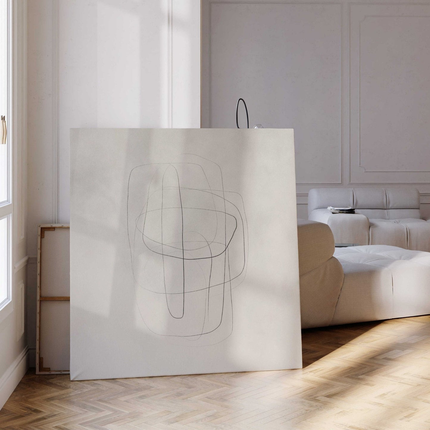 Art of Lines Canvas - Square - AureousHome