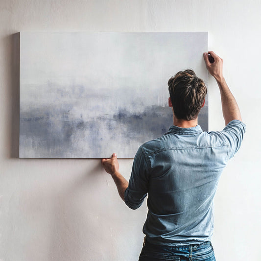 Artemis Framed Canvas - Horizontal / Blue - AureousHome