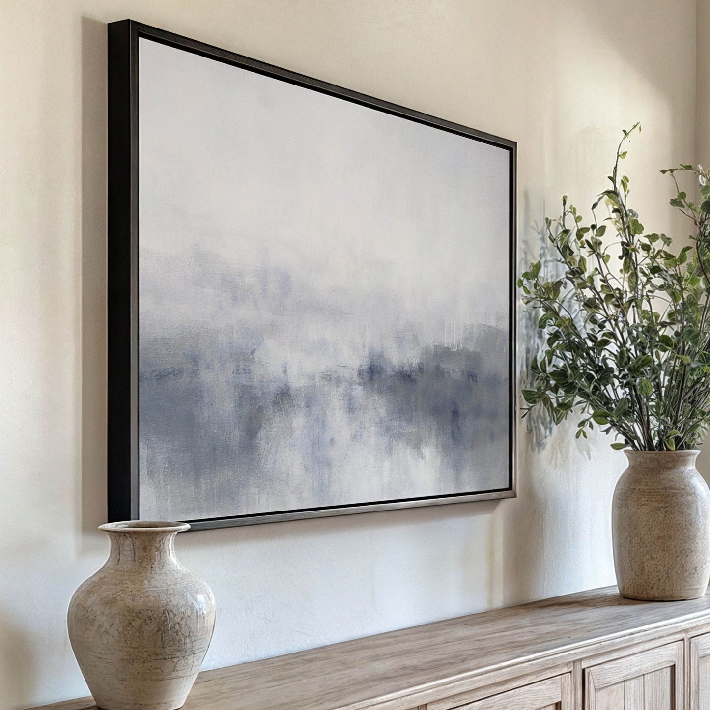 Artemis Framed Canvas - Horizontal / Blue - AureousHome
