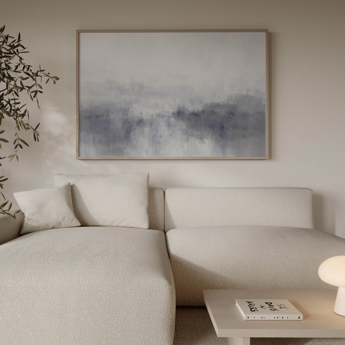 Artemis Framed Canvas - Horizontal / Blue - AureousHome