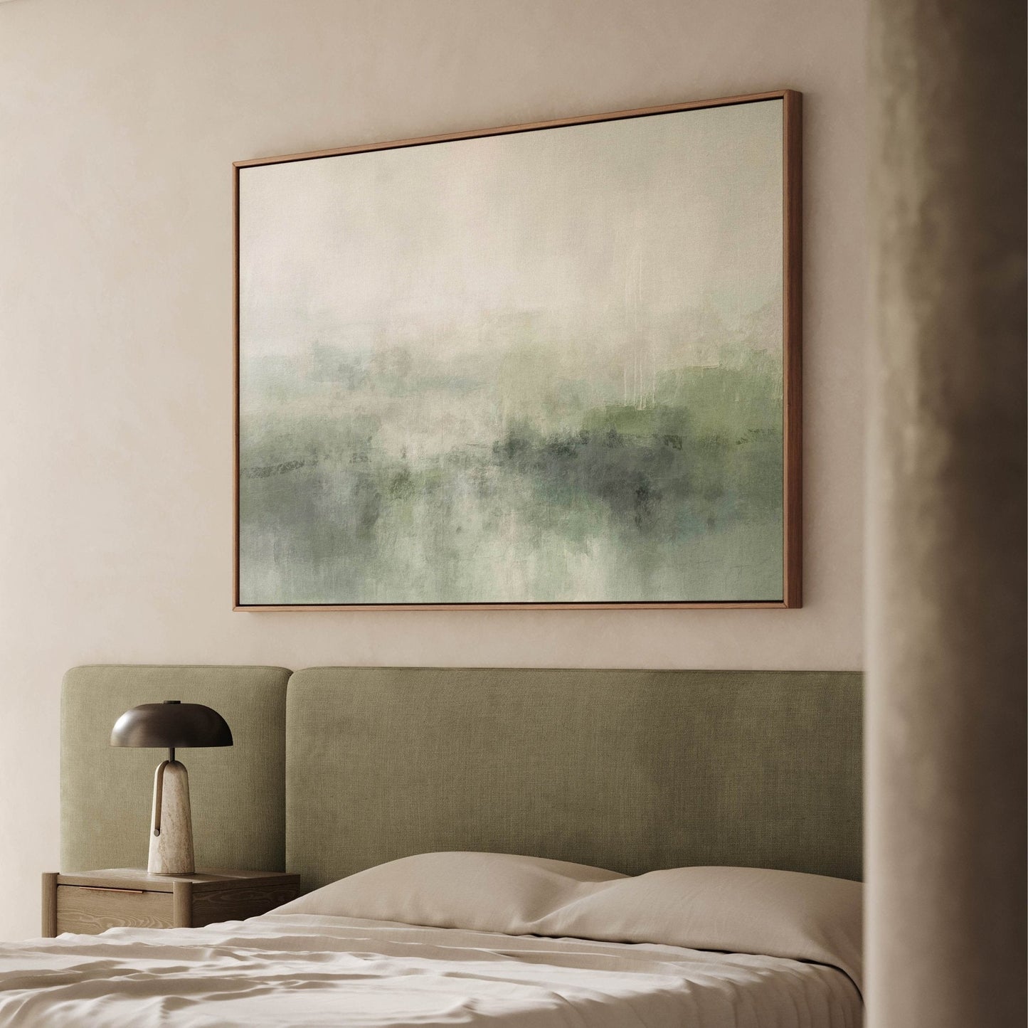 Artemis Framed Canvas - Sage / Horizontal - AureousHome
