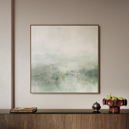 Artemis Framed Canvas - Sage / Square - AureousHome