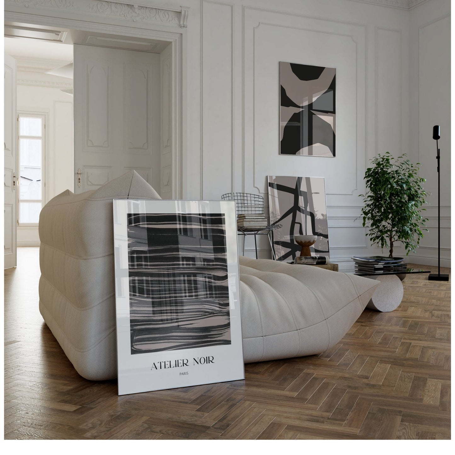 Atelier Noir Trio - Taupe - AureousHome
