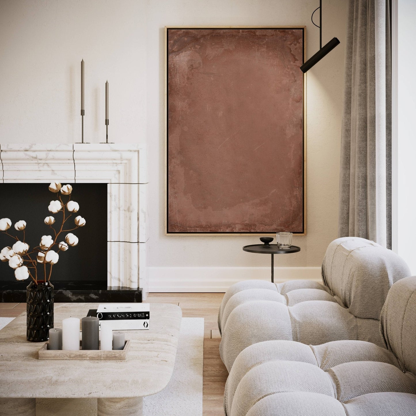 Bali Framed Canvas - Mocha - AureousHome