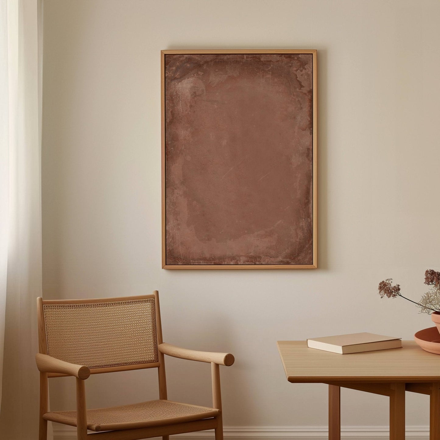 Bali Framed Canvas - Mocha - AureousHome
