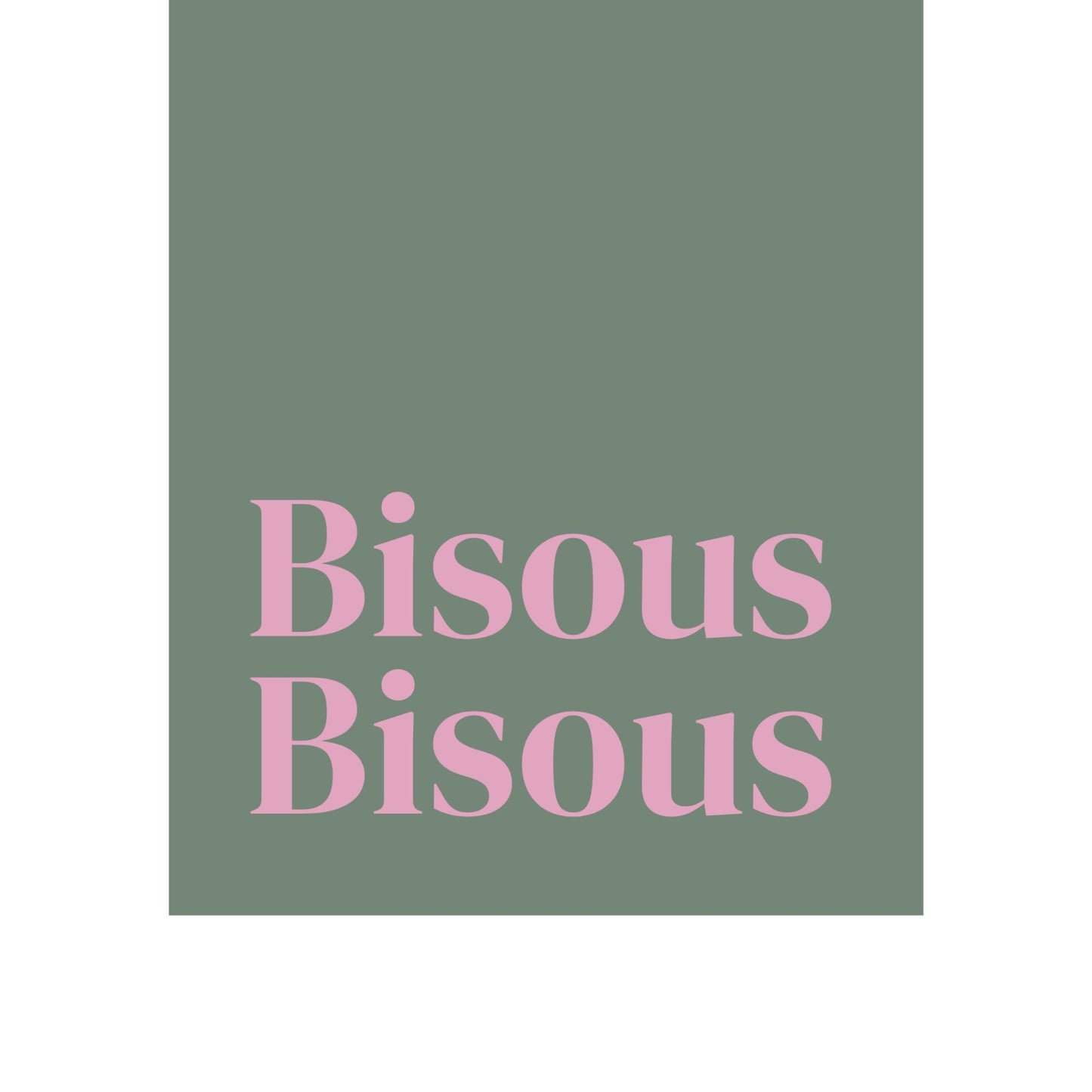 Bisous Bisous - Sage / Pink