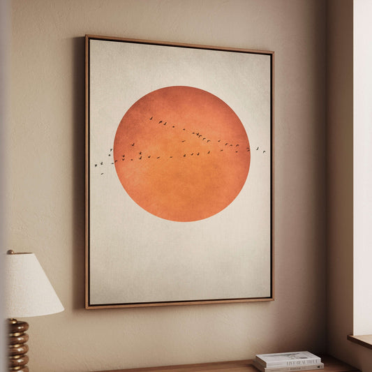 Blood Moon Framed Canvas - AureousHome