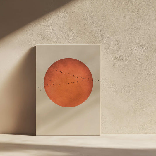 Blood Moon Framed Canvas - AureousHome