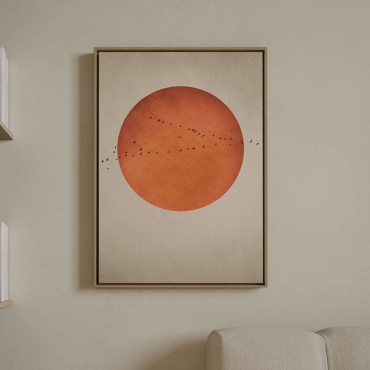 Blood Moon Framed Canvas - AureousHome