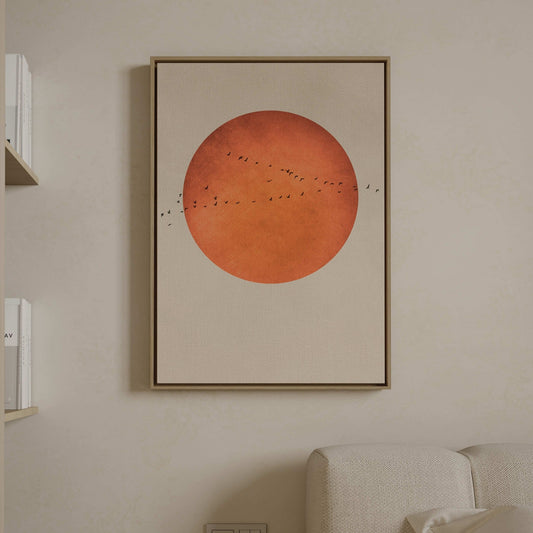 Blood Moon Framed Canvas - AureousHome