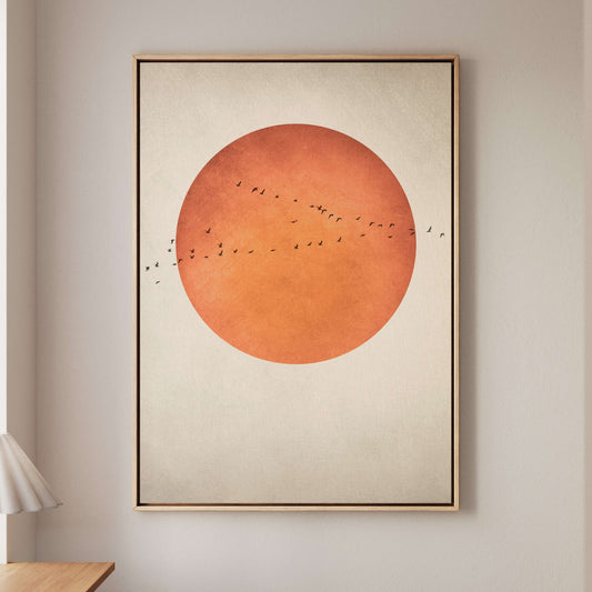 Blood Moon Framed Canvas - AureousHome