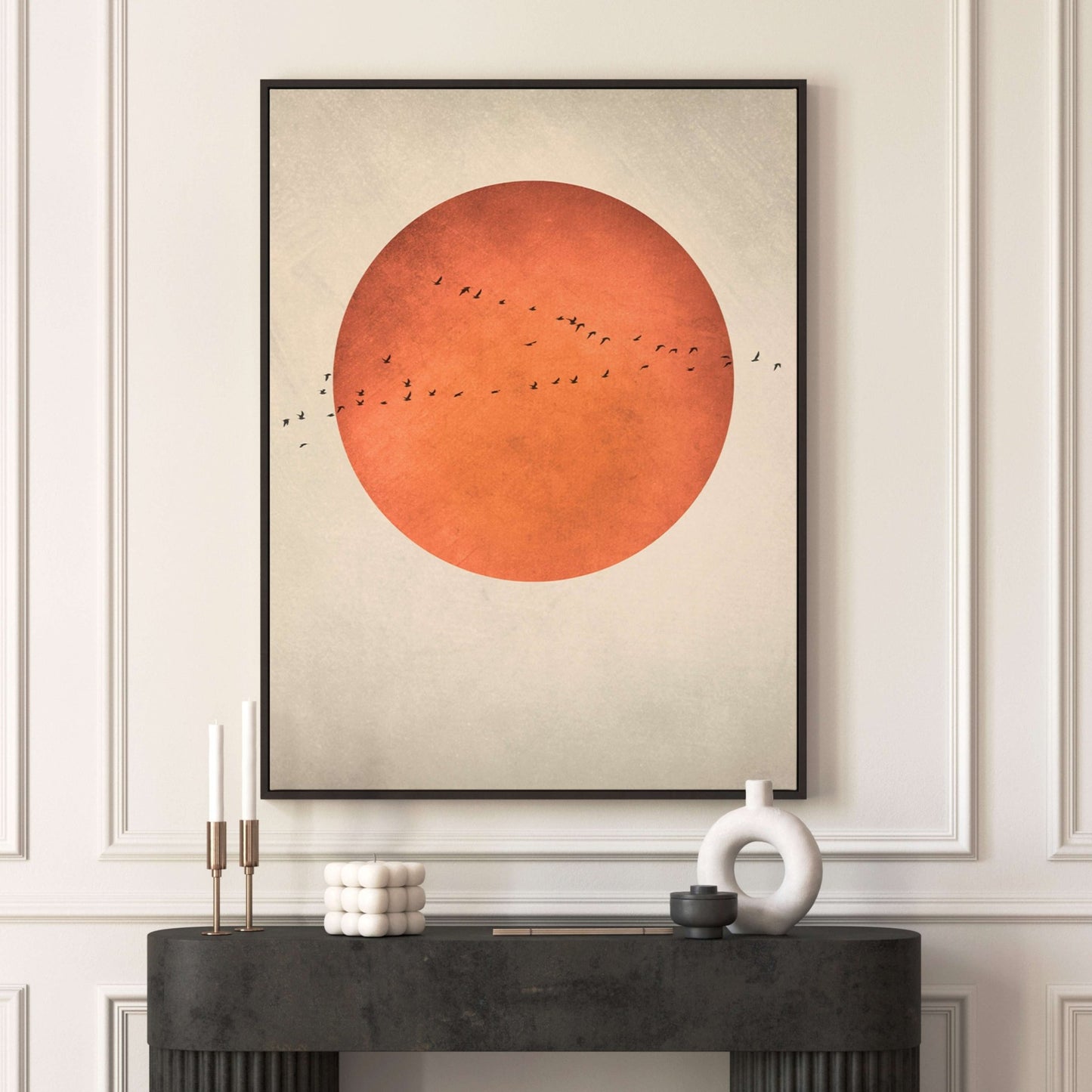 Blood Moon Framed Canvas - AureousHome