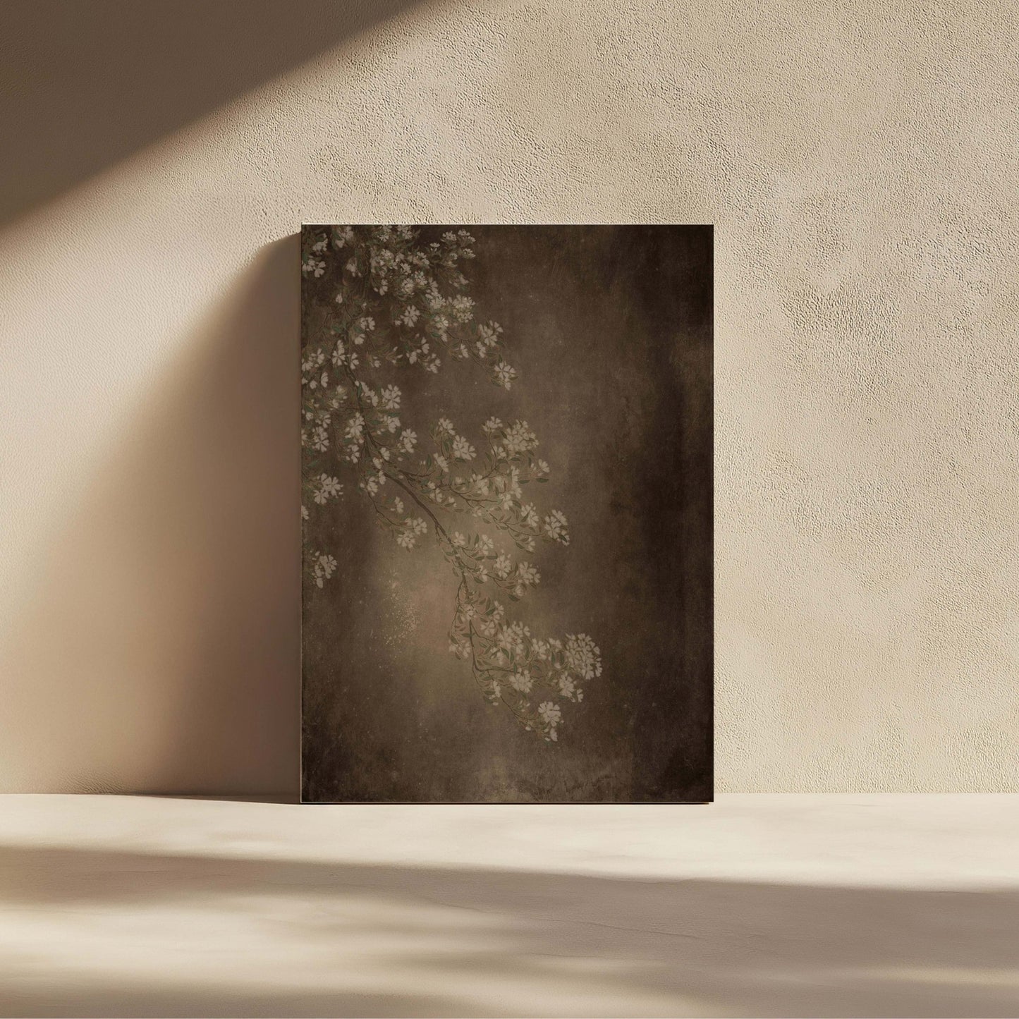 Blossom Framed Canvas - Espresso Brown - AureousHome