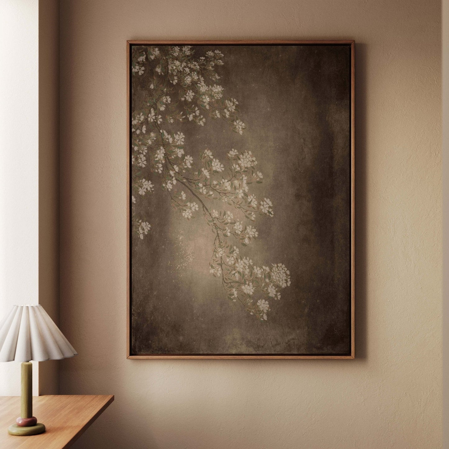 Blossom Framed Canvas - Espresso Brown - AureousHome