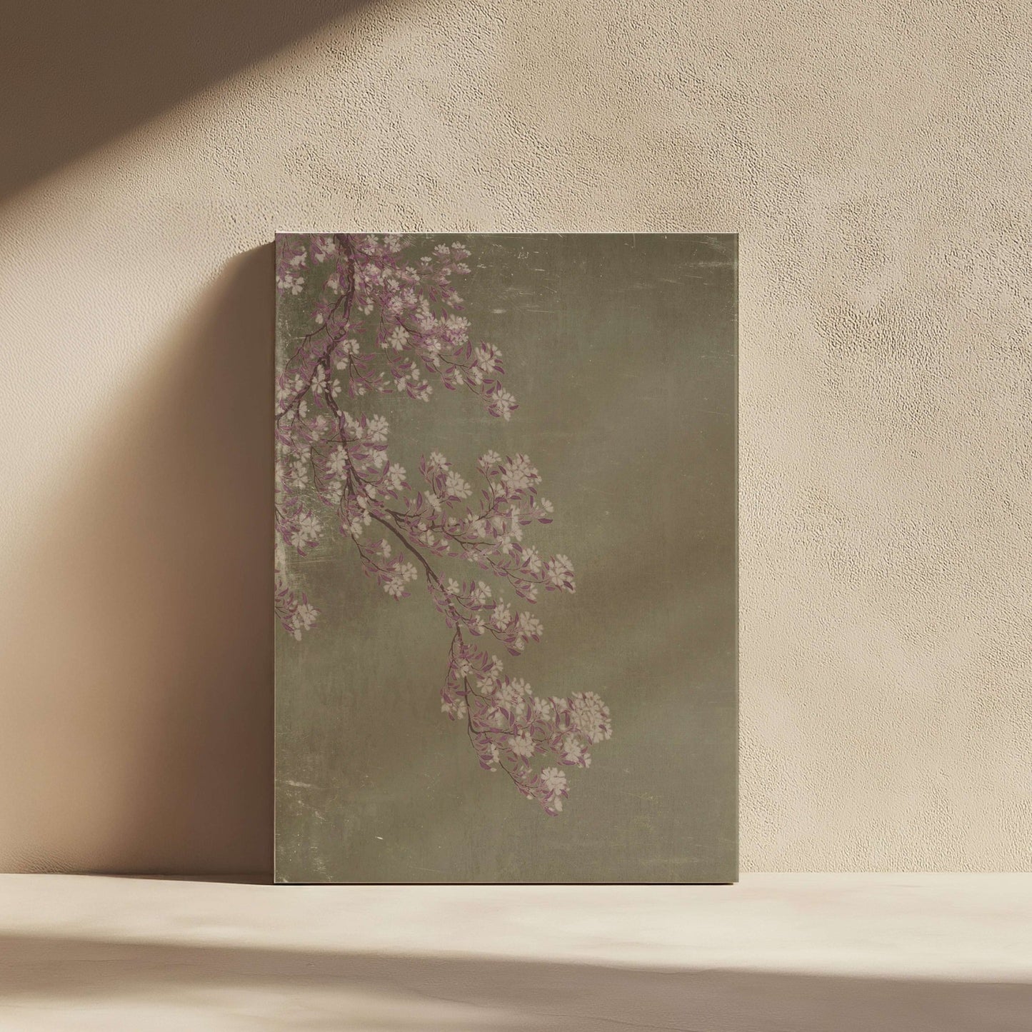 Blossom Framed Canvas - Pink / Green - AureousHome