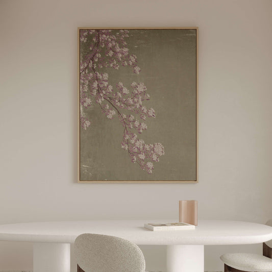 Blossom Framed Canvas - Pink / Green - AureousHome