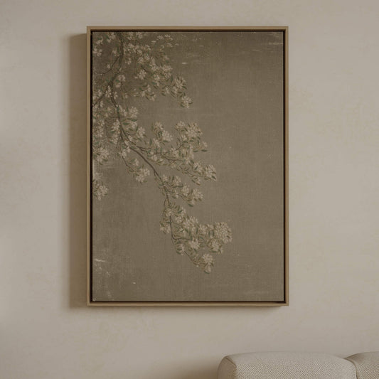 Blossom Framed Canvas - Vintage Green - AureousHome