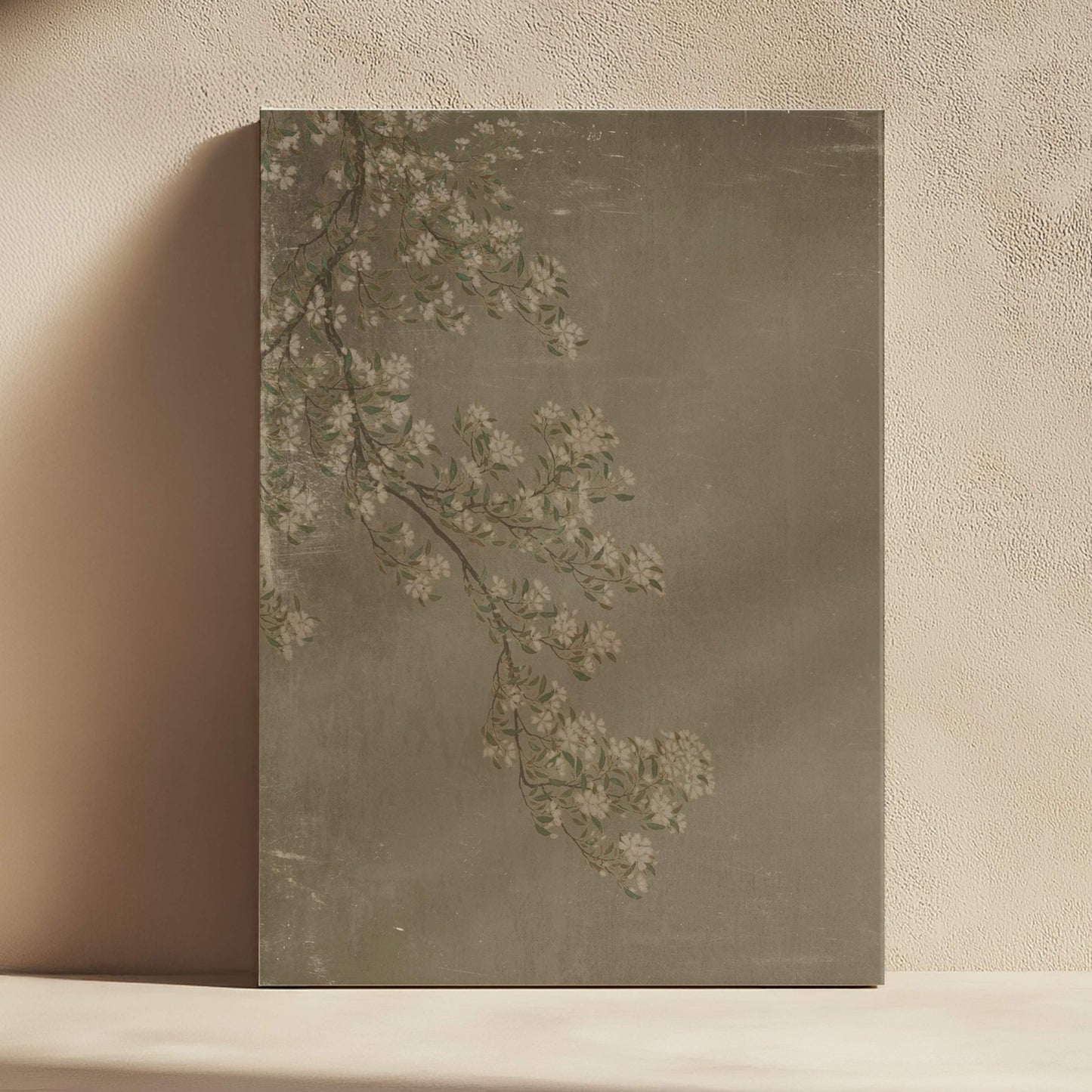 Blossom Framed Canvas - Vintage Green - AureousHome