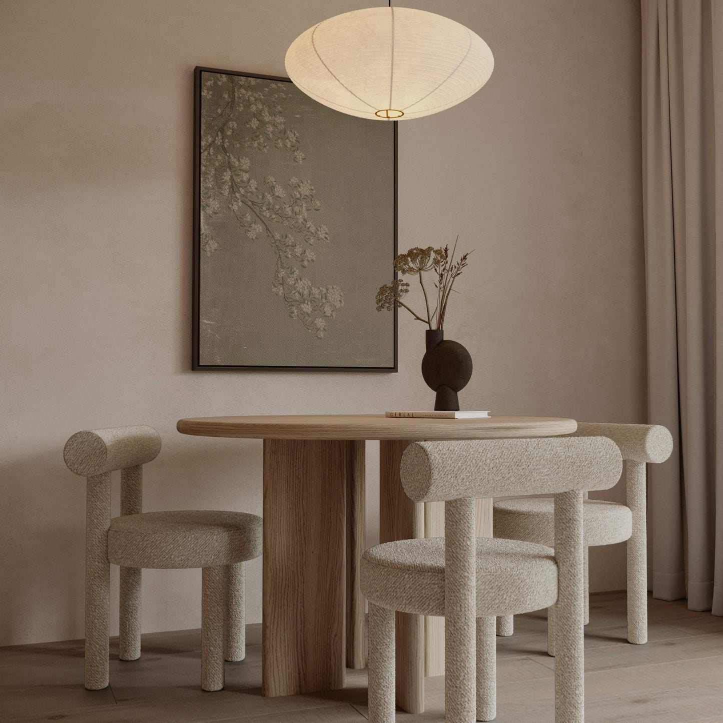 Blossom Framed Canvas - Vintage Green - AureousHome