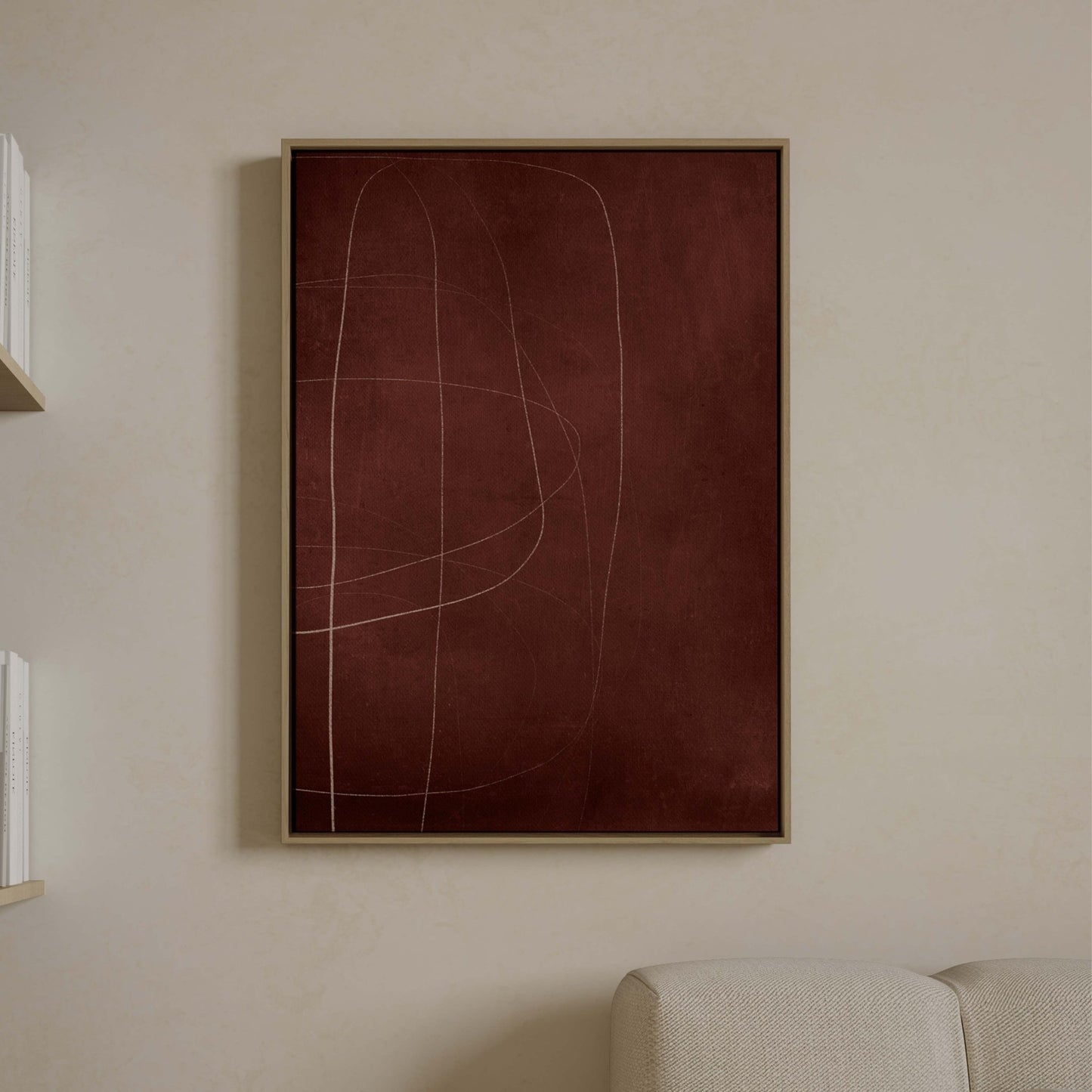 Bordeaux Framed Canvas - AureousHome