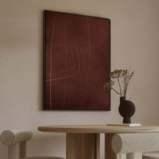 Bordeaux Framed Canvas - AureousHome