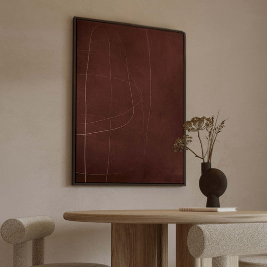 Bordeaux Framed Canvas - AureousHome