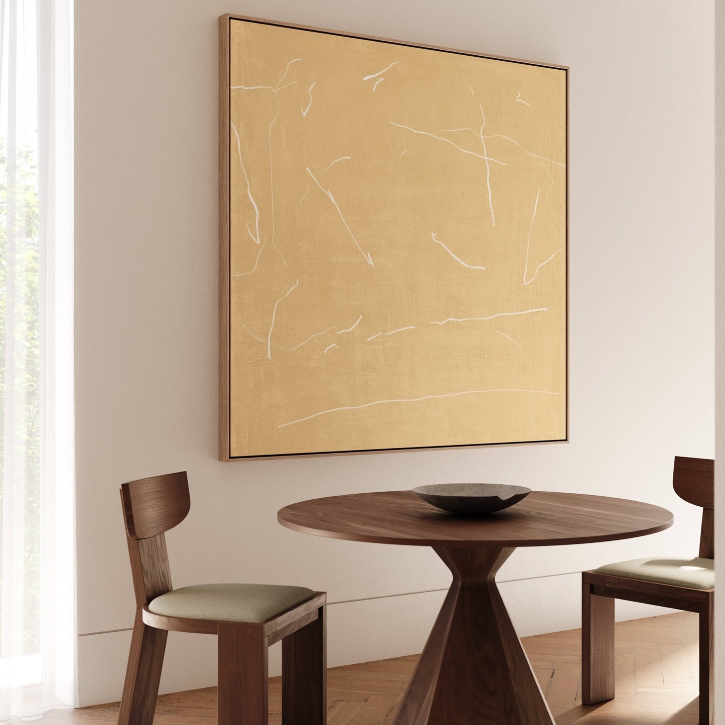 Buttermilk Square Framed Canvas - AureousHome
