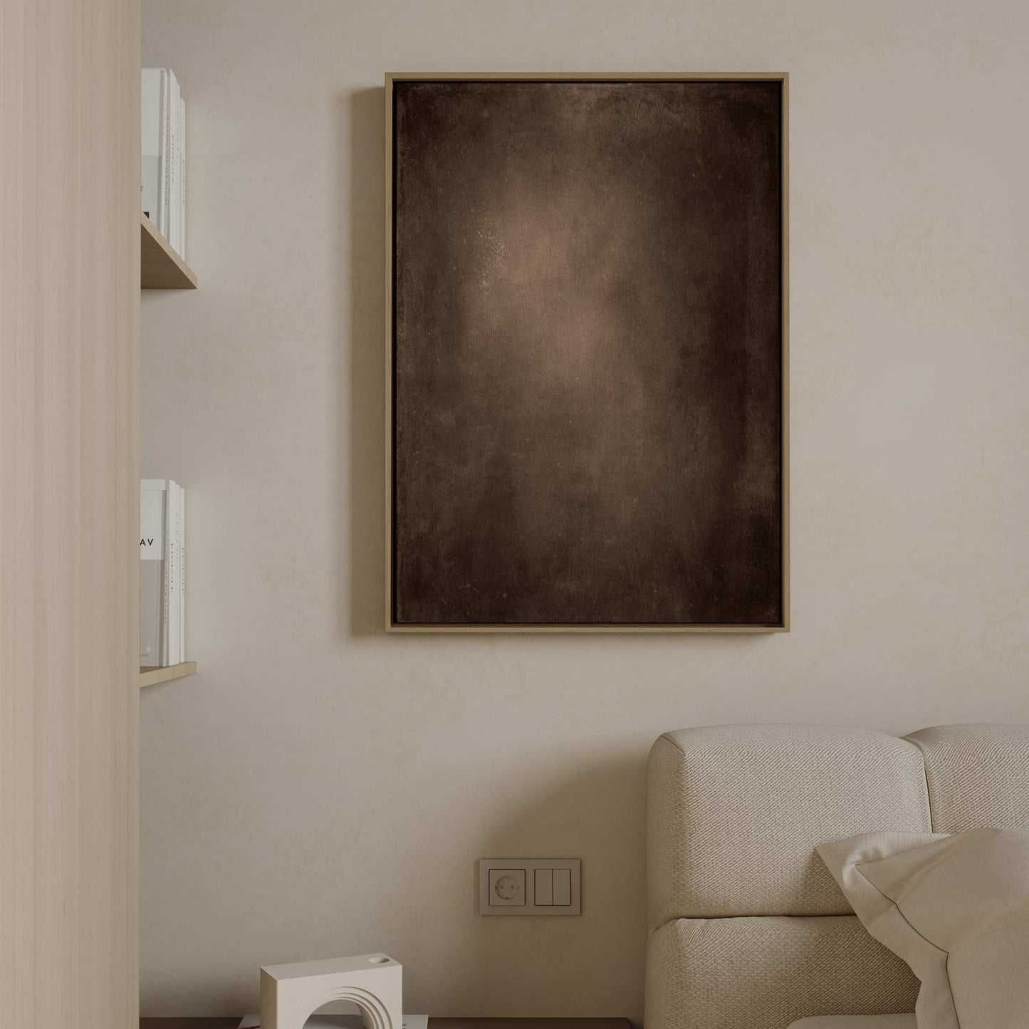 Cacao Framed Canvas - AureousHome