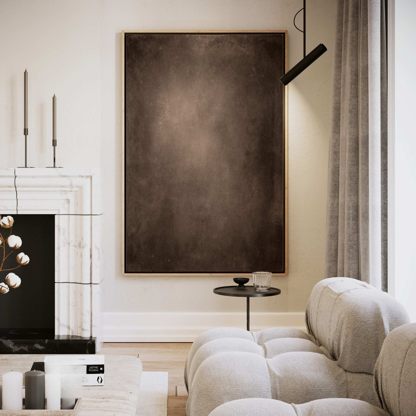 Cacao Framed Canvas - AureousHome