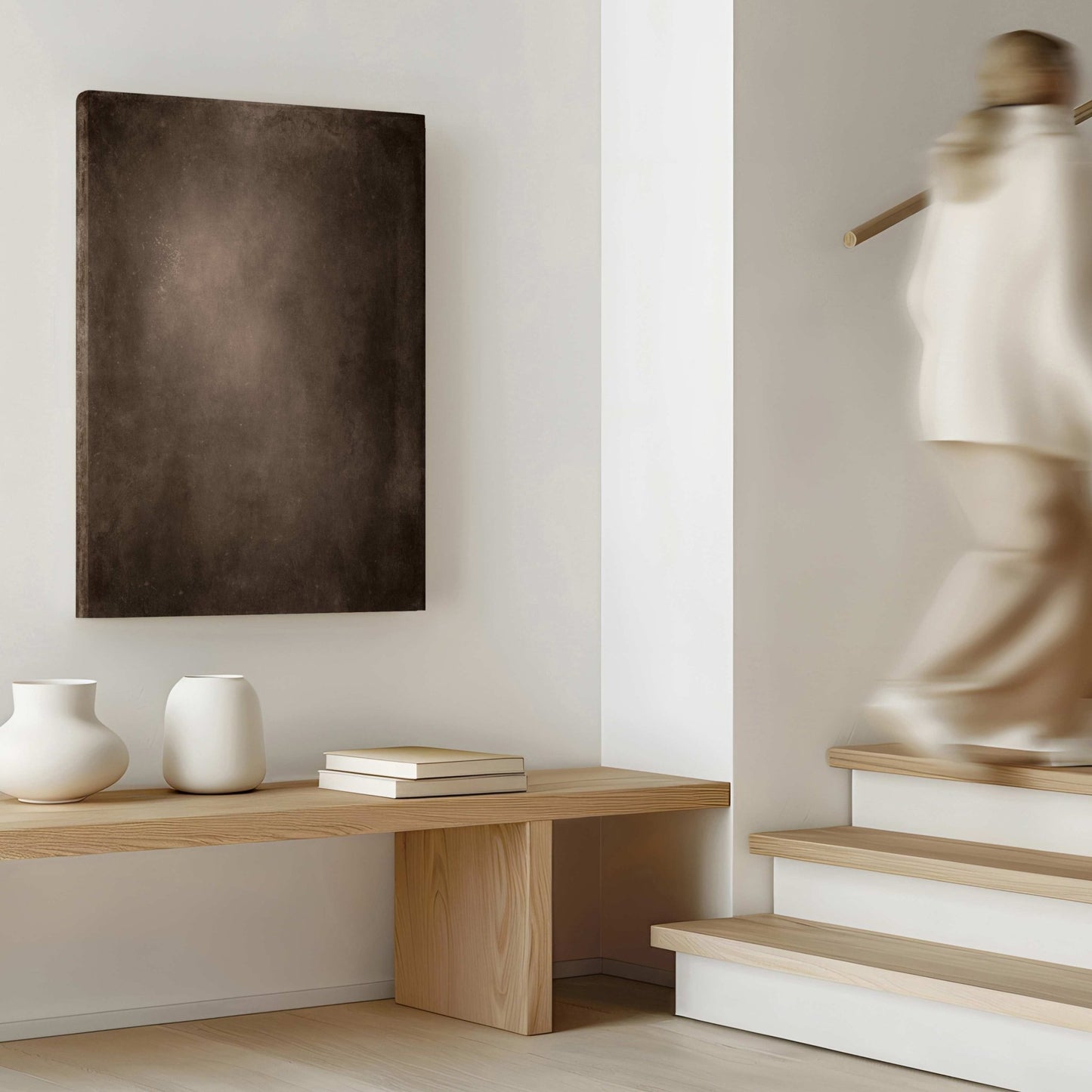 Cacao Framed Canvas - AureousHome