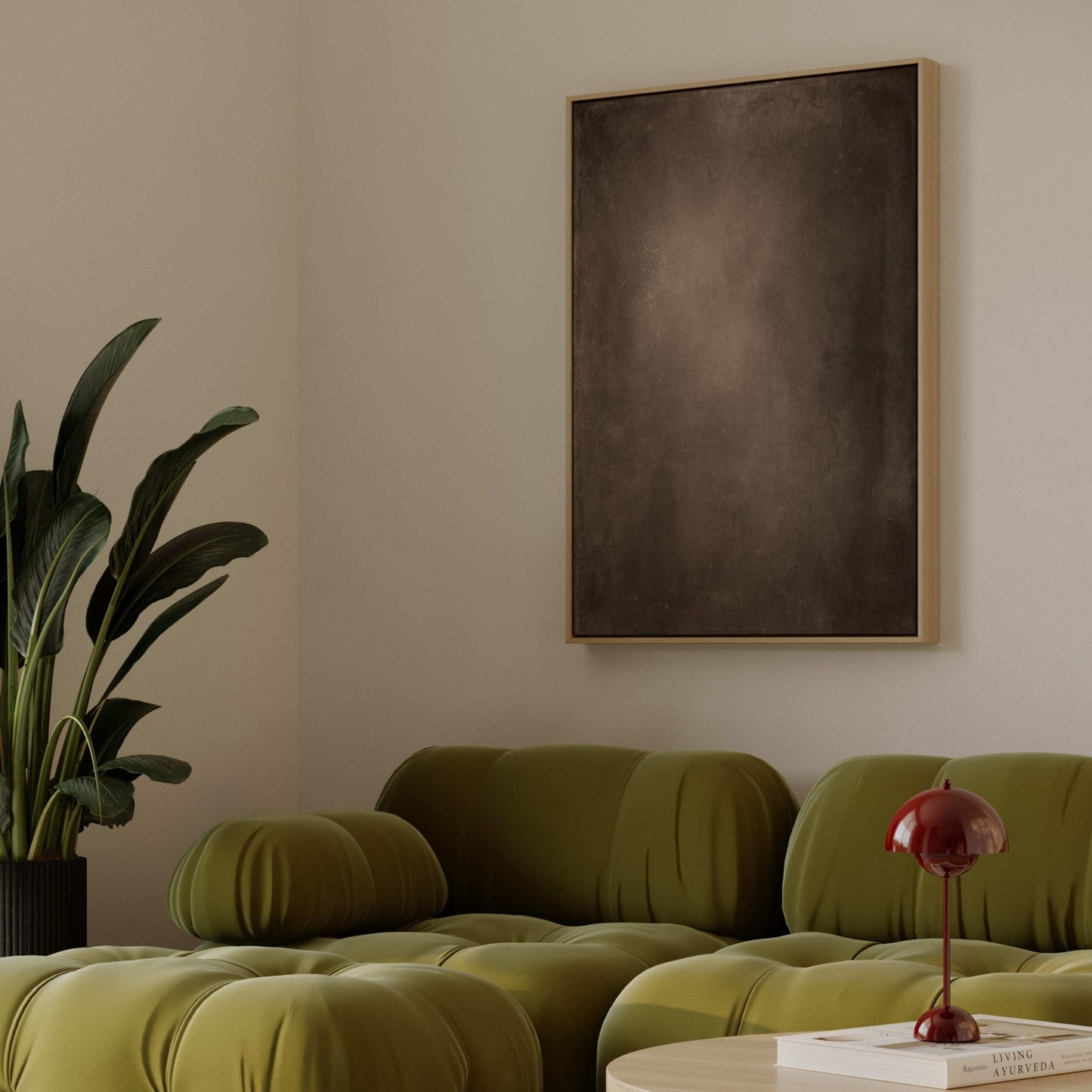 Cacao Framed Canvas - AureousHome