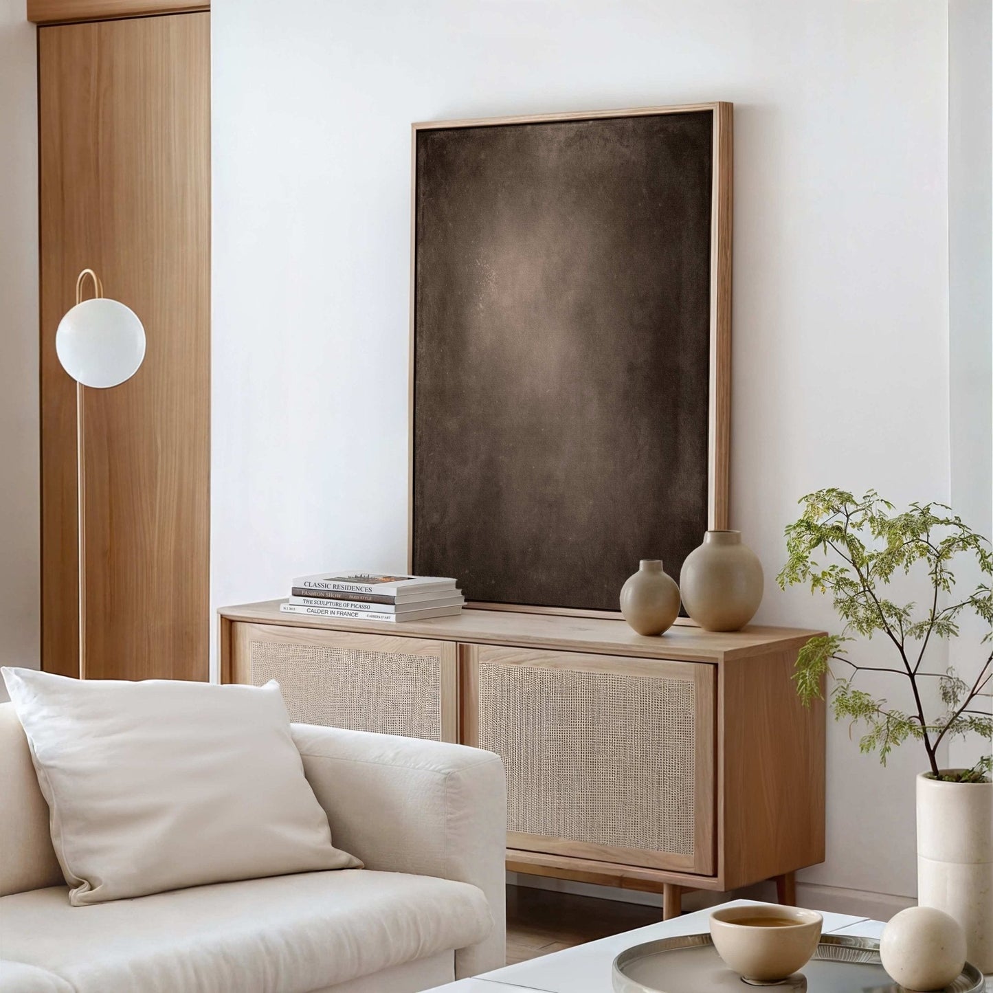Cacao Framed Canvas - AureousHome
